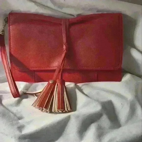 Merona Handbags - Merona Red Tassels Clutch with separate zippered bag